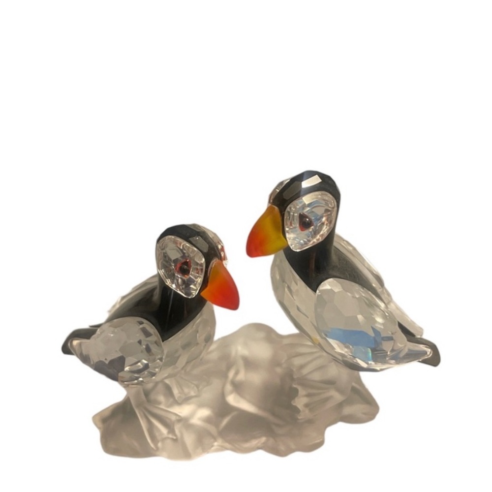 Swarovski Crystal Puffins. Retired Rare
